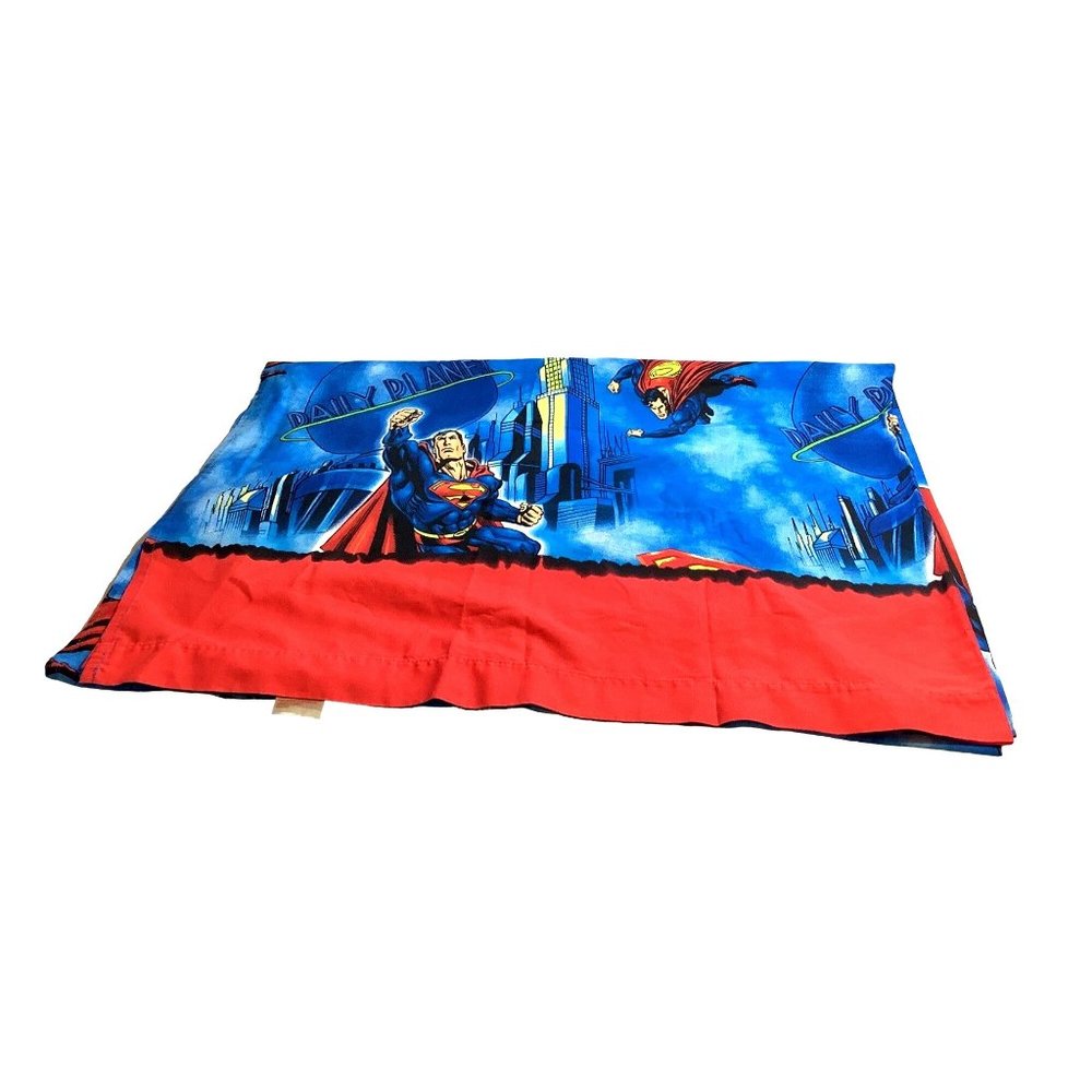 Vintage Superman Twin Flat Sheet DC Comics Daily Planet Clark Kent Metropolis